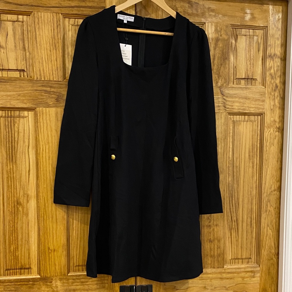 Taylor Tillman Chic Black Long Sleeve Dress size large